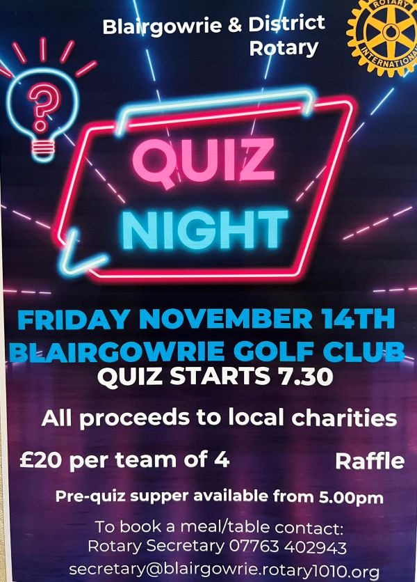 Quiz Night - Blairgowrie & District Rotary